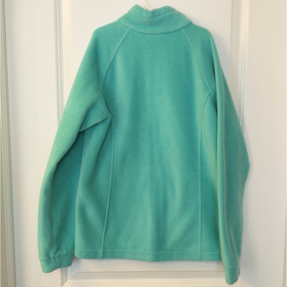Kids Columbia Teal Green Full Zip Fleece Jacket Size Large 14/16 - Picture 3 of 10